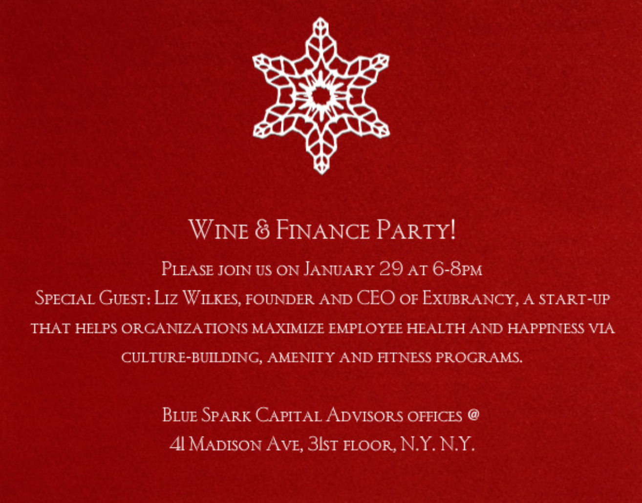 Winter 2014 Wine & Finance: Exubrancy